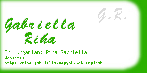 gabriella riha business card